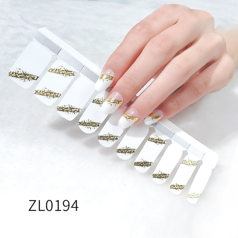 Shell Nail Sticker 3D Bronzing 20 Nail Stickers Double Row Nail Sticker-9c05c6d4d7a7da095e2d09a8c0bc9189