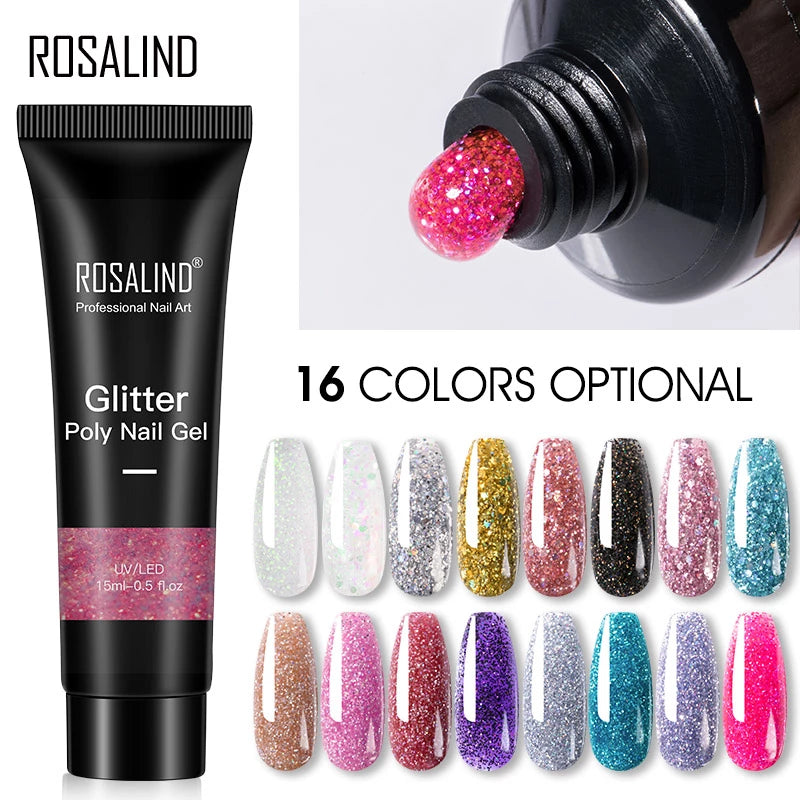 Glitter Poly Nail Gel Extension 15ml Gel Polish All For Manicure Poly Builder Gel Semi Permanent Soak Off Nail Art-2f8c68034fe620f4dc09b9dc38af1cb4