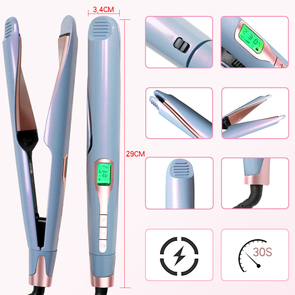 New 2 In 1 Flat Iron Curler Twist Professional Dual Voltage Titanium Tourmaline Ionic Ceramic Hair Straightener-e136e64481e0a5a6e4cc3f331f1a86f8
