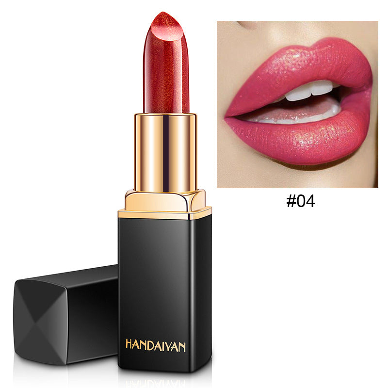 Shiny Metallic Lipstick Pearlescent Color Temperature Change Lipstick Gilt Lipstick-2b2d10da4472d36a33c3793782302918