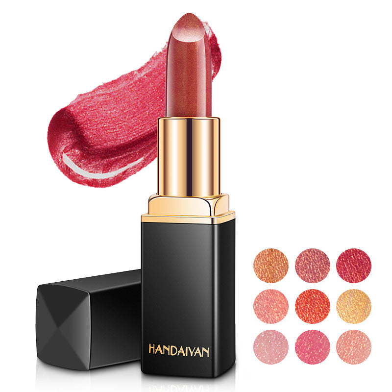 Shiny Metallic Lipstick Pearlescent Color Temperature Change Lipstick Gilt Lipstick-5ee94ed0787638b979f39dfd98b588a4