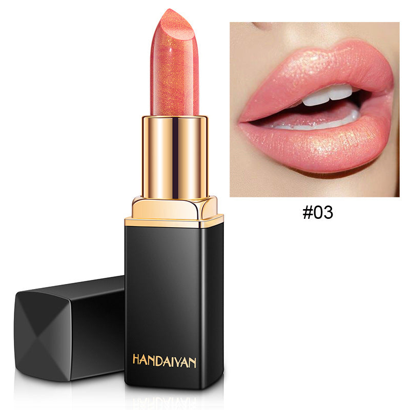Shiny Metallic Lipstick Pearlescent Color Temperature Change Lipstick Gilt Lipstick-322c2387c5b03451d187bcab2c0e92b6