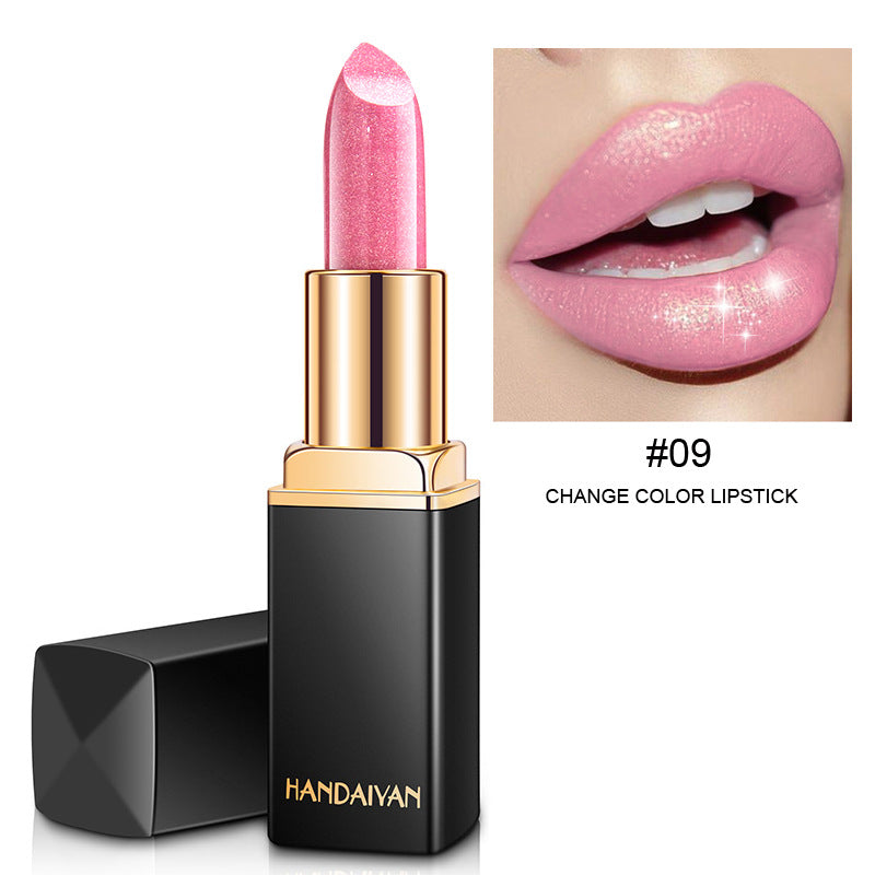 Shiny Metallic Lipstick Pearlescent Color Temperature Change Lipstick Gilt Lipstick-f567b4c0508b16622a3250fdebb2fe80