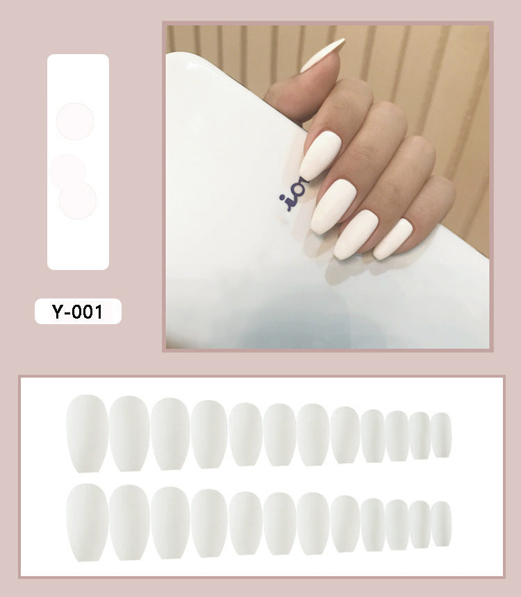 Frosted Short Ballet Wear Finished Fake Nails Solid Color Patch-b561c49d1a226051b7c93e12545ef7a6