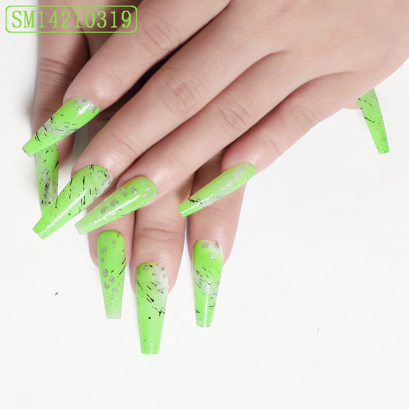 Assemble Ballet Nails, Trapezoidal Coffin, Fake Nails, Wear Nail Art Patches-fa775d30e7475bf527b85bd48ba8d239