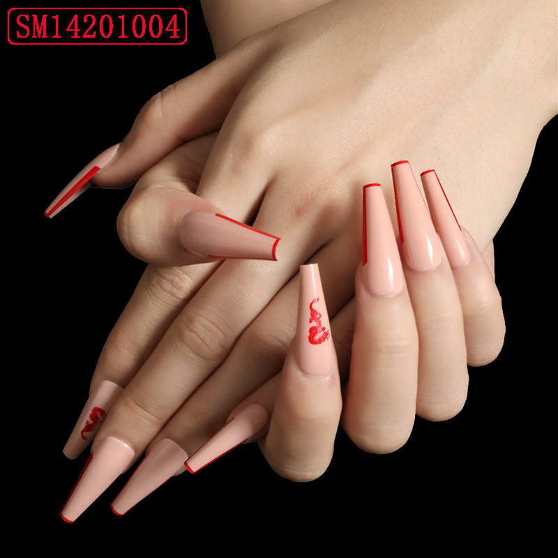 Assemble Ballet Nails, Trapezoidal Coffin, Fake Nails, Wear Nail Art Patches-842642e2593f69921ef99af837a4aaef