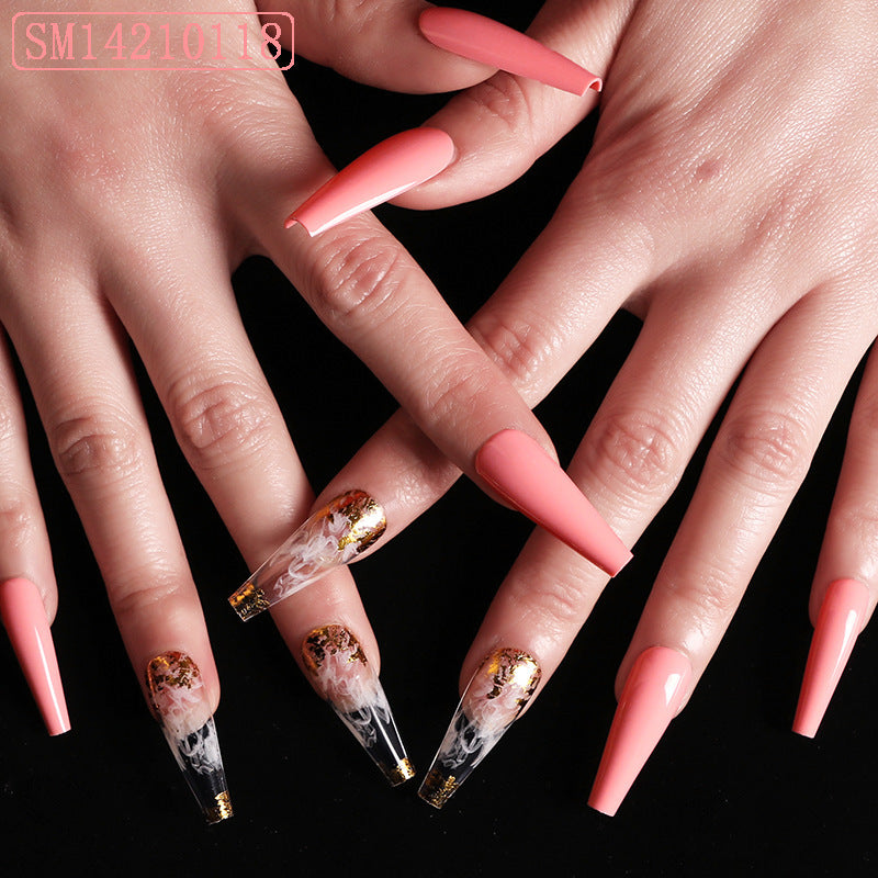 Assemble Ballet Nails, Trapezoidal Coffin, Fake Nails, Wear Nail Art Patches-5dfeb26fd86007e5903c241c09e18dcc