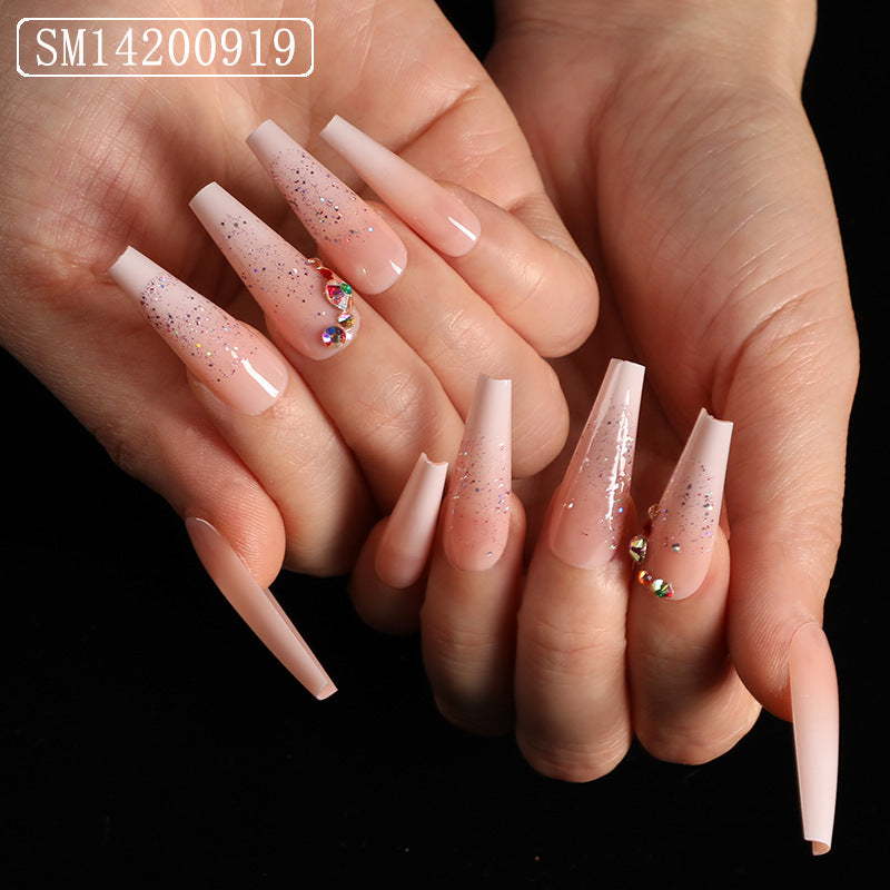 Assemble Ballet Nails, Trapezoidal Coffin, Fake Nails, Wear Nail Art Patches-9c2d117565658e9ca1a727818bbd7bd8