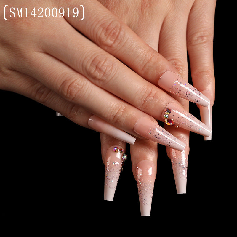 Assemble Ballet Nails, Trapezoidal Coffin, Fake Nails, Wear Nail Art Patches-a45772645872d69e170a0e74b2dfeab3