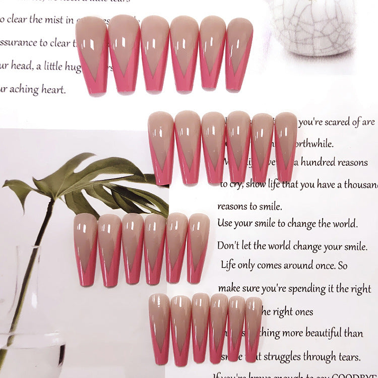 Extra-long Meat Powder Pink Ballet Nail Nail Patch Removable Wearable Nail-521f1c14d0b0116d16b3a4951ff54da6