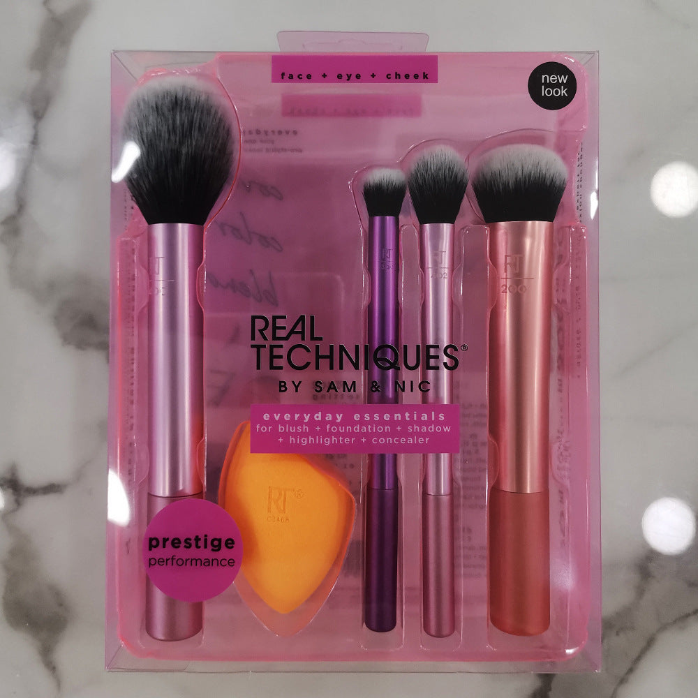 New REAL T Makeup Brush Set 5pcs Makeup Brush Makeup Tools-a944703f8697279ba55191612d743c2e
