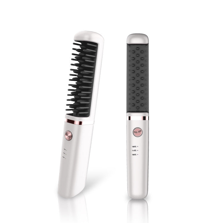USB Rechargeable Hair Straightener Comb-53760eb687c6e14a4264a6be5d01d7fe
