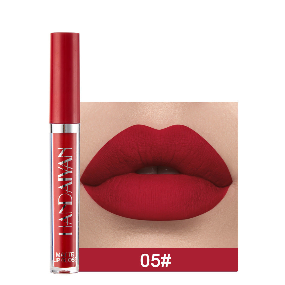 Handaiyan Matte Lip Glaze Liquid Lipstick Mini Tube Lip Gloss Waterproof Non Stick Cup Lip Gloss Genuine-bee784b5c48219adc10b63e5007e0dcd