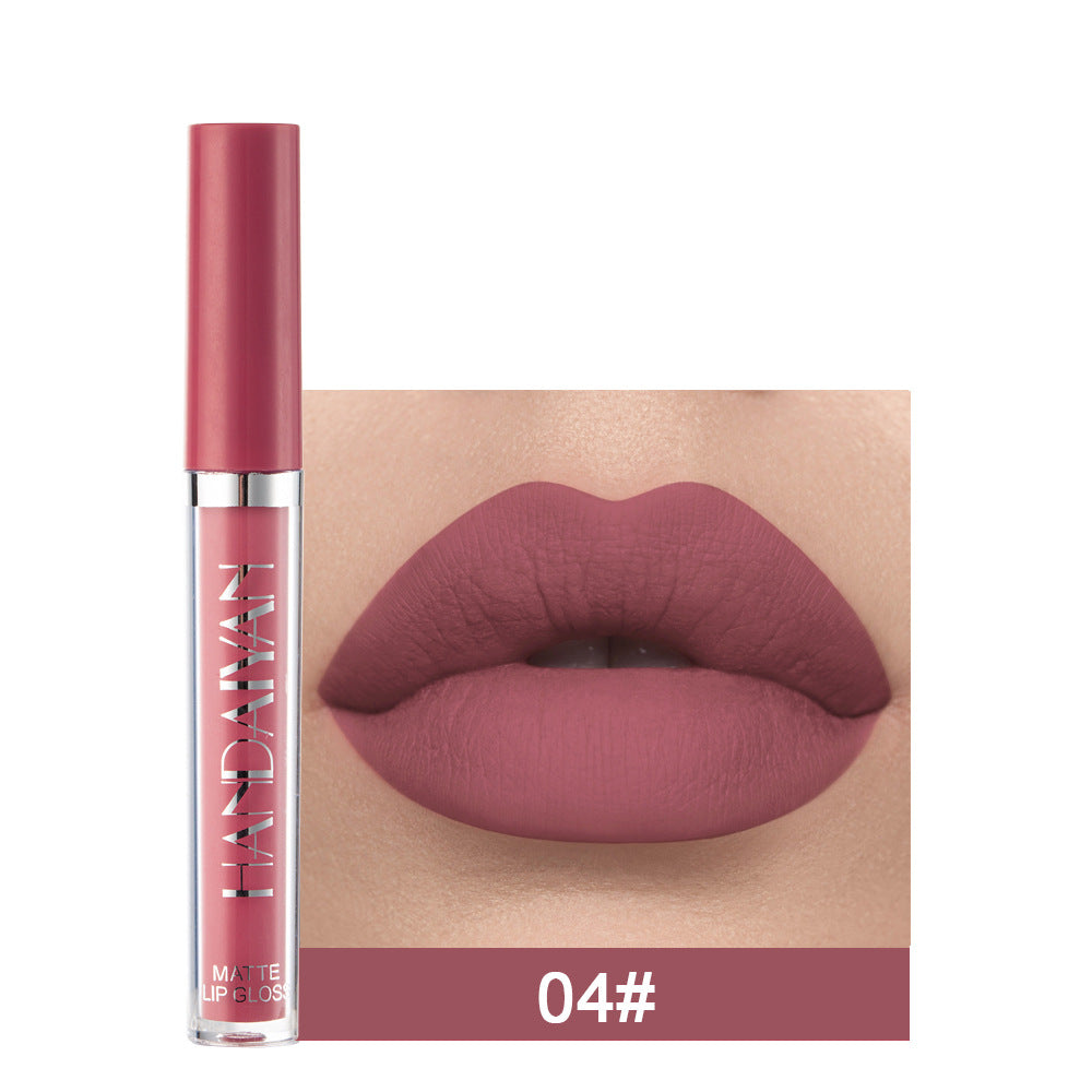 Handaiyan Matte Lip Glaze Liquid Lipstick Mini Tube Lip Gloss Waterproof Non Stick Cup Lip Gloss Genuine-fabfd8a8be7699339330873da5f8cf7c