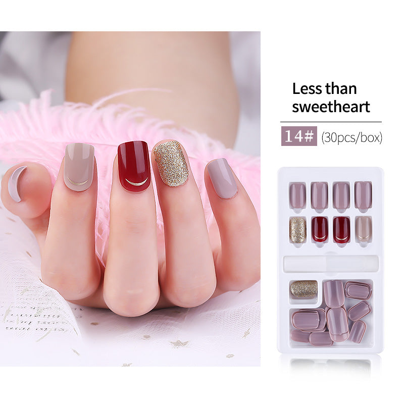 30pcs Detachable False Nail Artificial Tips Set Full Cover for Short Decoration-764cc04cc1747b806d1632e1e5d2fff4