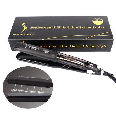 Steam Function Flat Iron Tourmaline Ceramic Vapor Professional Hair Straightener with Argan Oil Infusion Straightening Irons-668ef2f52be357afd81736b724b992ca