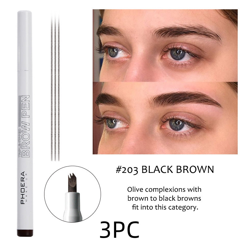 New Long Lasting Ultra-Fine Four-Comb Eyebrow Pencil-6f860676b8343f5ef3d07236251783a0