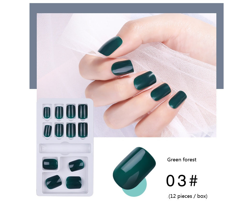 Wear nails pure color nail art fake nail patches-bb28a61b92241a898894a5c1940778c9