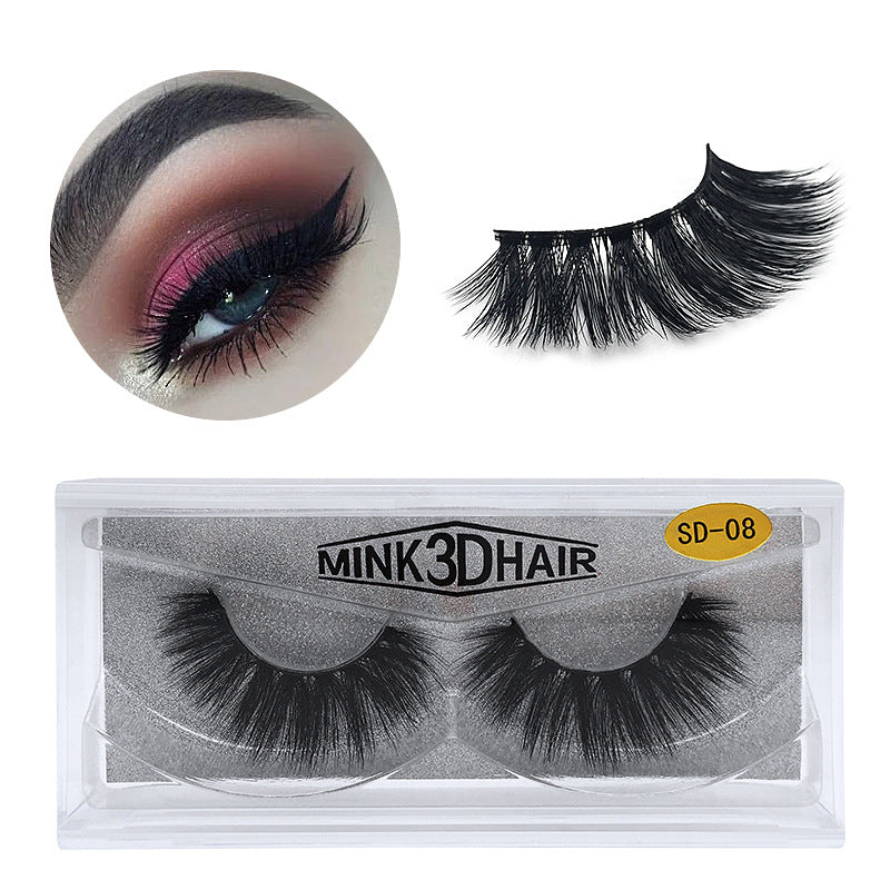 SD exaggerated mink eyelashes 3D stereo 25 dense false eyelashes-3841ab805b3e8b53da53331a4e269dd