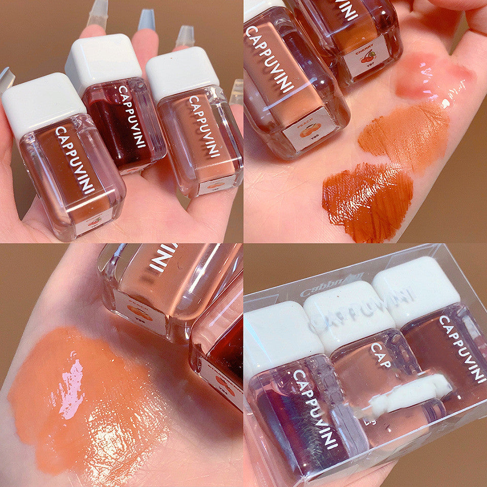 Small Square Lip Gloss Transparent Lip Gloss Glass Moisturizing And Nourishing Mirror Lip Lacquer-3f2366e4312d774d0e928d9b03279c06