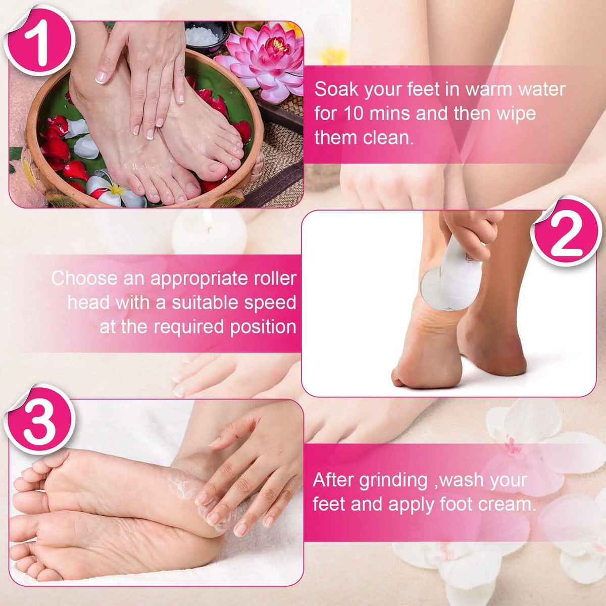 17-Pieces Set: Electric Foot Callus Remover with Vacuum Foot Grinder Rechargeable-17-Pieces Set: Electric Foot Callus Remover with Vacuum Foot Grinder Rechargeable