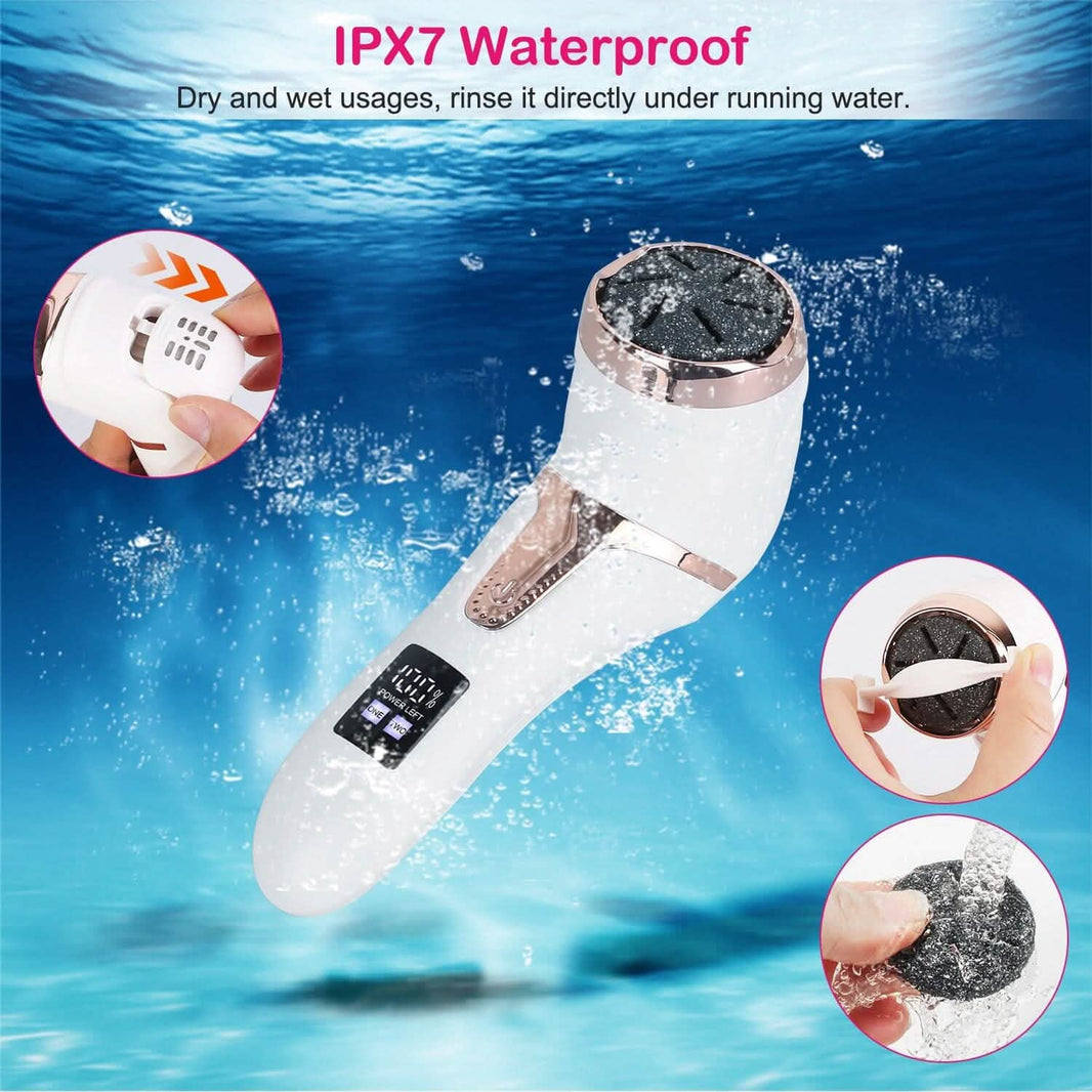 17-Pieces Set: Electric Foot Callus Remover with Vacuum Foot Grinder Rechargeable-17-Pieces Set: Electric Foot Callus Remover with Vacuum Foot Grinder Rechargeable