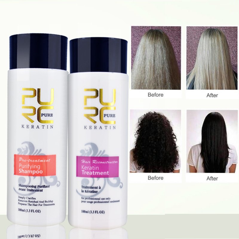 PURC Straightening Hair Repair And Straighten Damage Hair Products Brazilian Keratin Treatment  Purifying Shampoo-6b8b9e7ba83d366ef9f80023f2a15d31