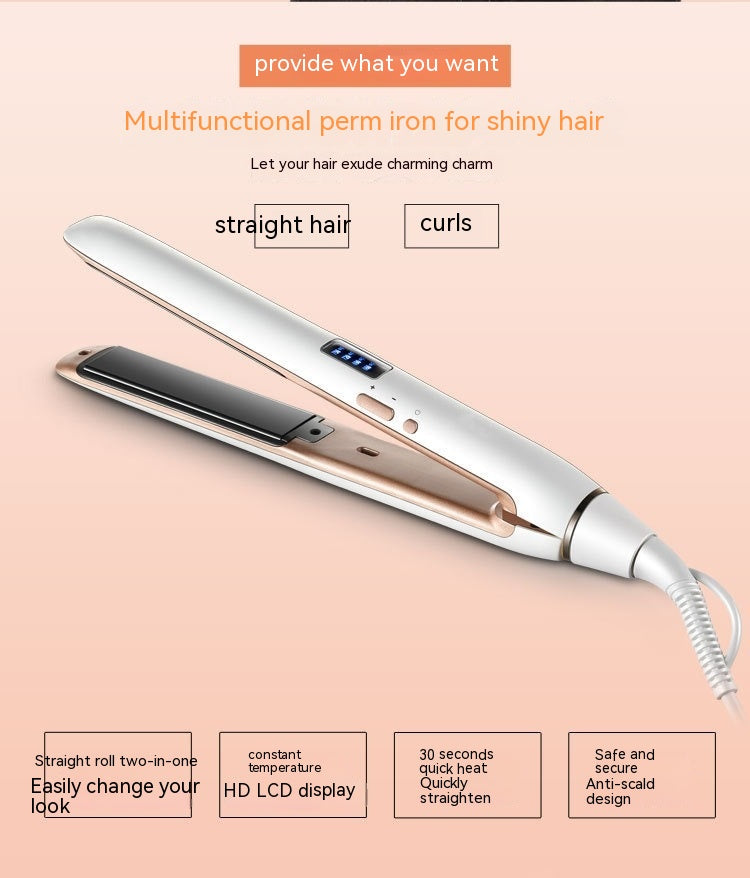Hair Curler And Straightener Dual-use Air Bangs Hair Straightener-24f3f25be134cd3d0aff4155a2314d71