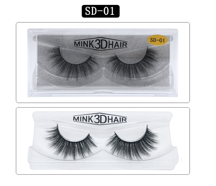 SD exaggerated mink eyelashes 3D stereo 25 dense false eyelashes-49be31273fdc67dc65a80d47d02c27b8