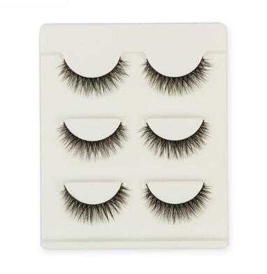Compatible with Apple, 3 pair false eyelashes mink hair lashes Slim curly raised fake Eyelasehe extension Cilios Posticos makeup-a18ea6204f71a738d15b1e2ee5ab09b7