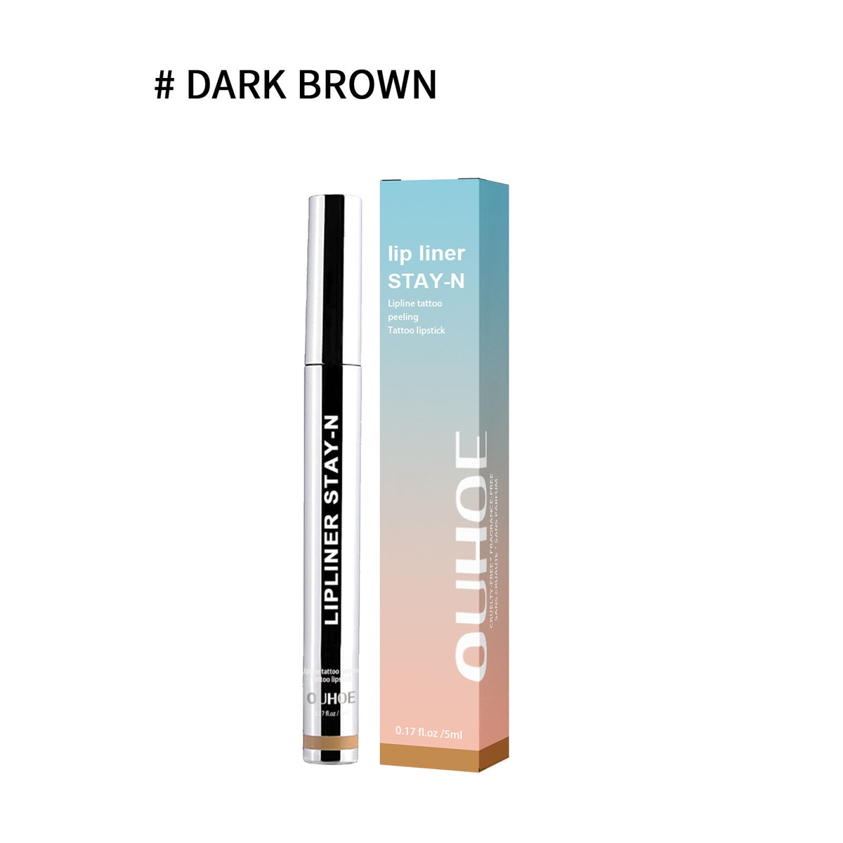Lip Liner Pen Dark Brown Waterproof Long Lasting Plump Soft Lip Gloss Makeup Cosmetics-84d2bb155361fde7a6e6cc2691401aaa