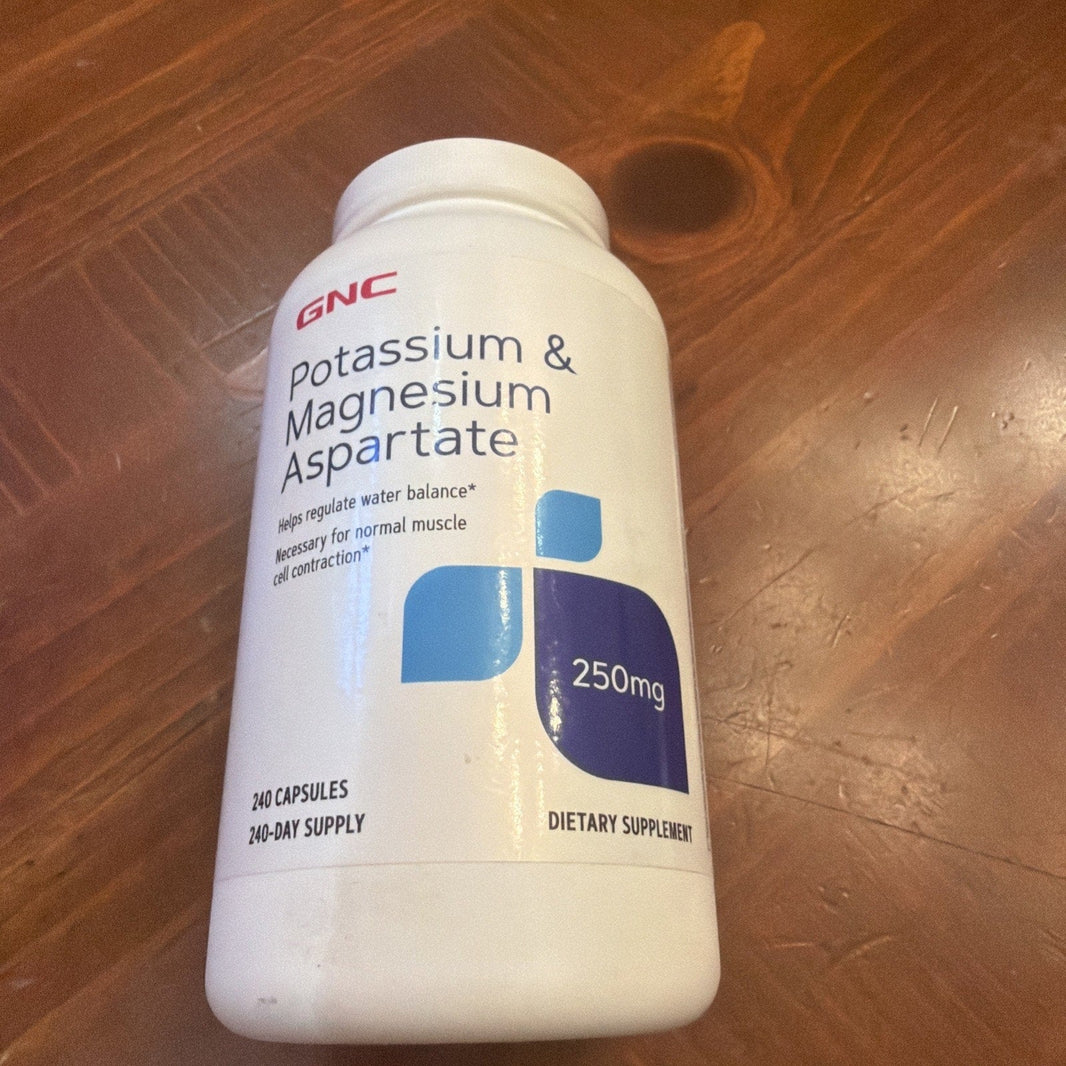 GNC Potassium and Magnesium Aspartate 250mg Supplement, 240 Count BB 4/28-GNC Potassium and Magnesium Aspartate 250mg Supplement, 240 Count BB 4/28
