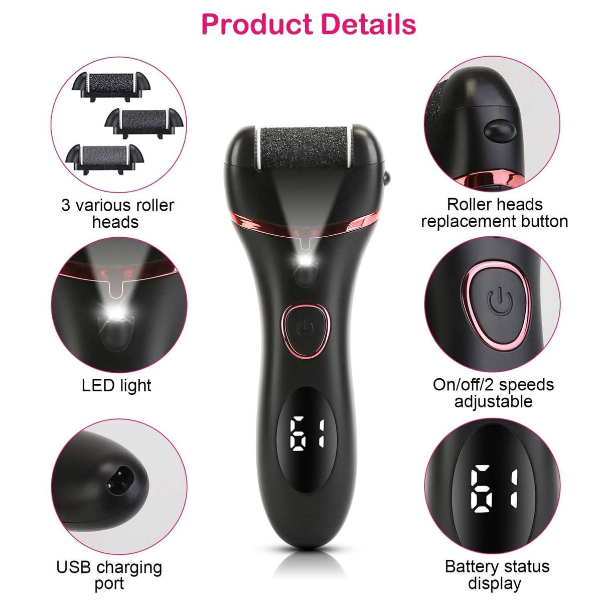 18-in-1 Electric Foot Callus Remover Tool-18-in-1 Electric Foot Callus Remover Tool