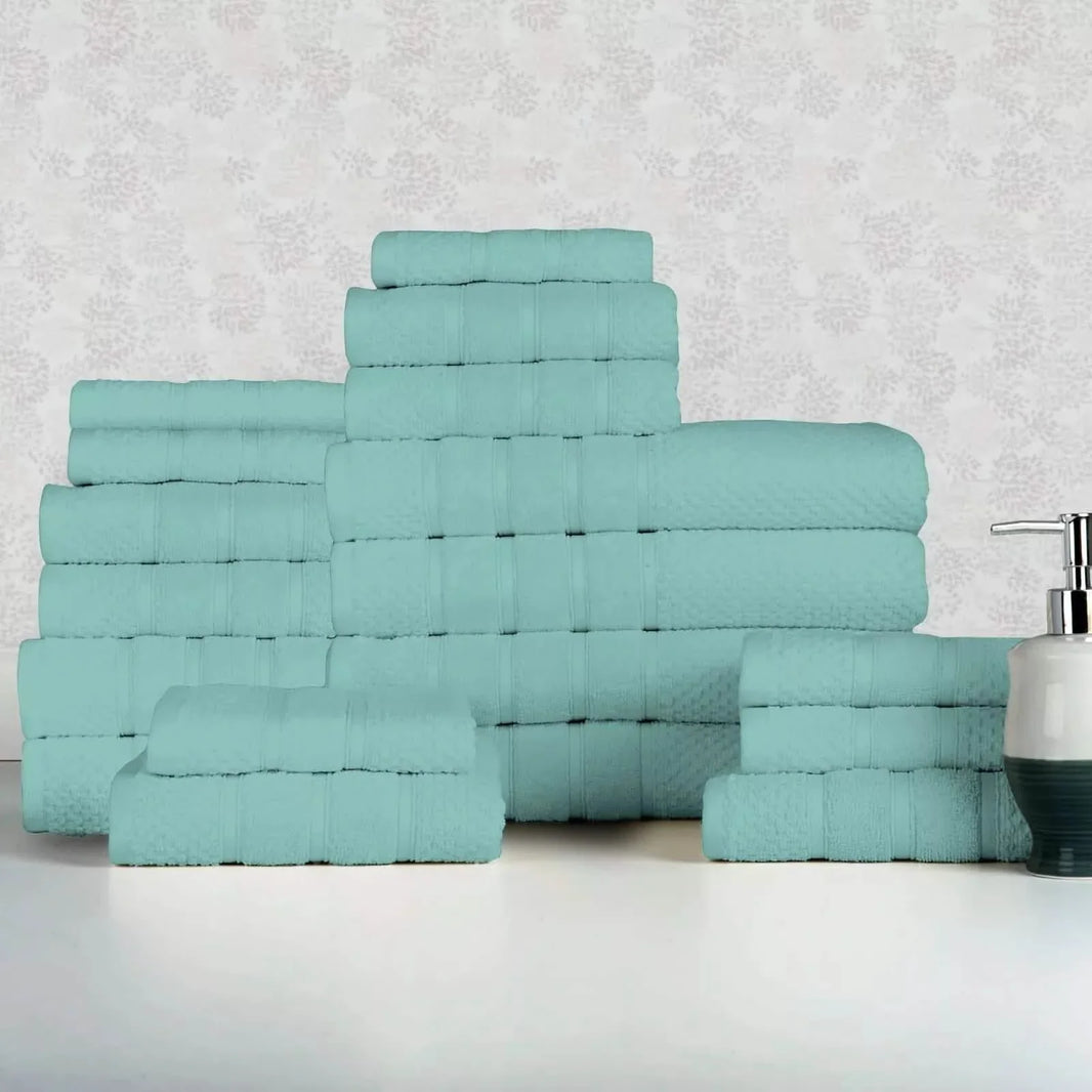 18-Piece Set: Bibb Home `Egyptian Cotton Towel Set-18-Piece Set: Bibb Home `Egyptian Cotton Towel Set