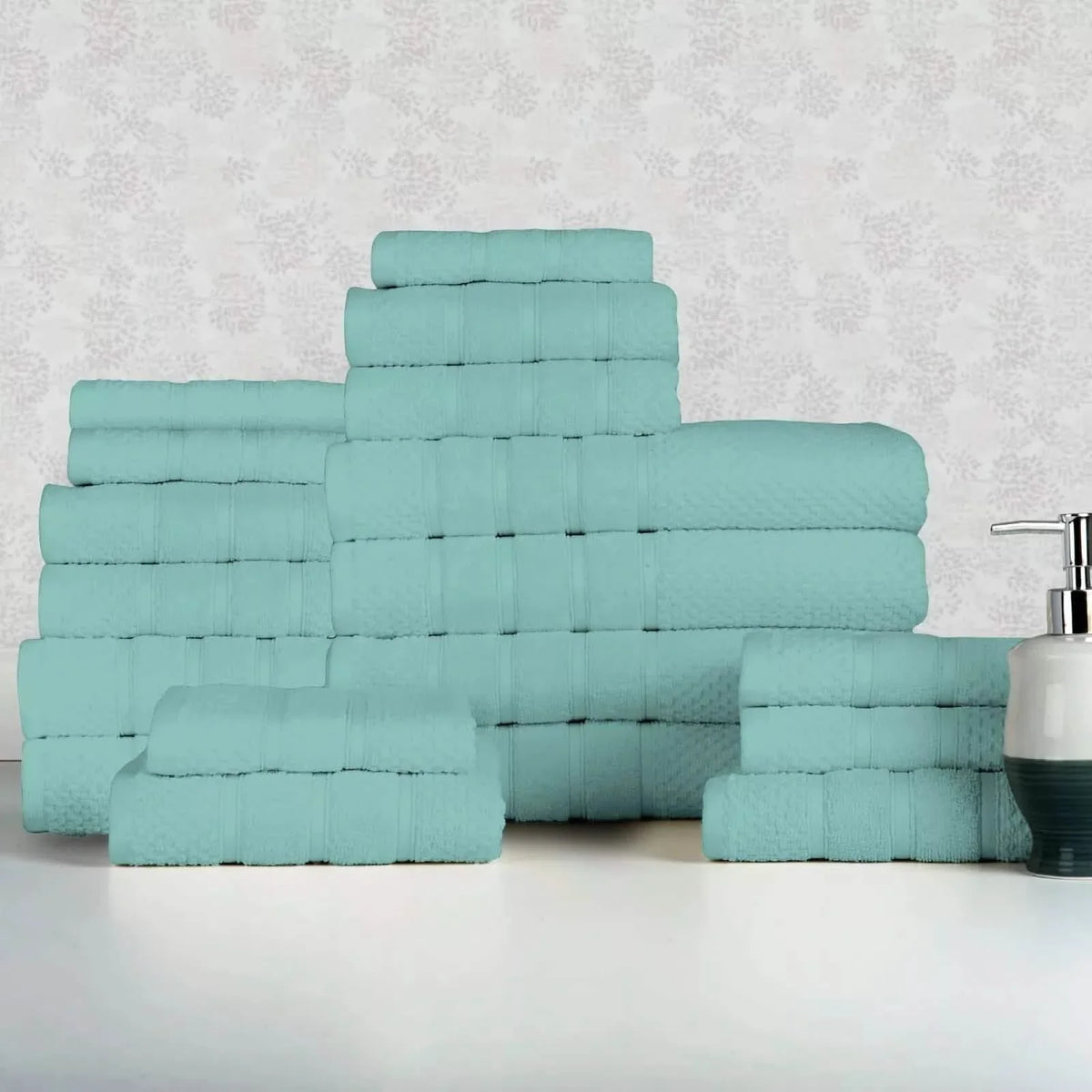 18-Piece Set: Bibb Home `Egyptian Cotton Towel Set-18-Piece Set: Bibb Home `Egyptian Cotton Towel Set