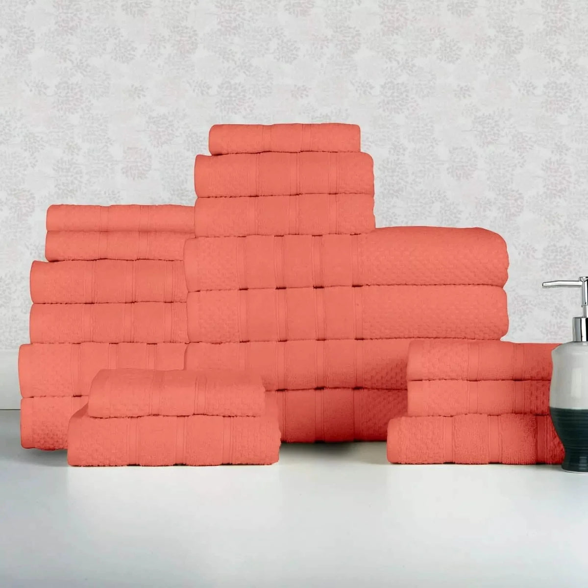 18-Piece Set: Bibb Home `Egyptian Cotton Towel Set-18-Piece Set: Bibb Home `Egyptian Cotton Towel Set