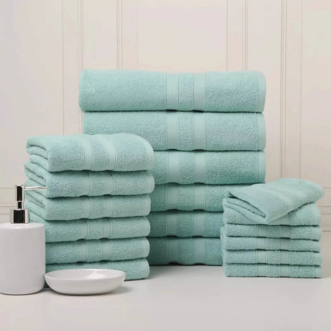 18-Piece Set: Bibb Home `Egyptian Cotton Towel Set-18-Piece Set: Bibb Home `Egyptian Cotton Towel Set