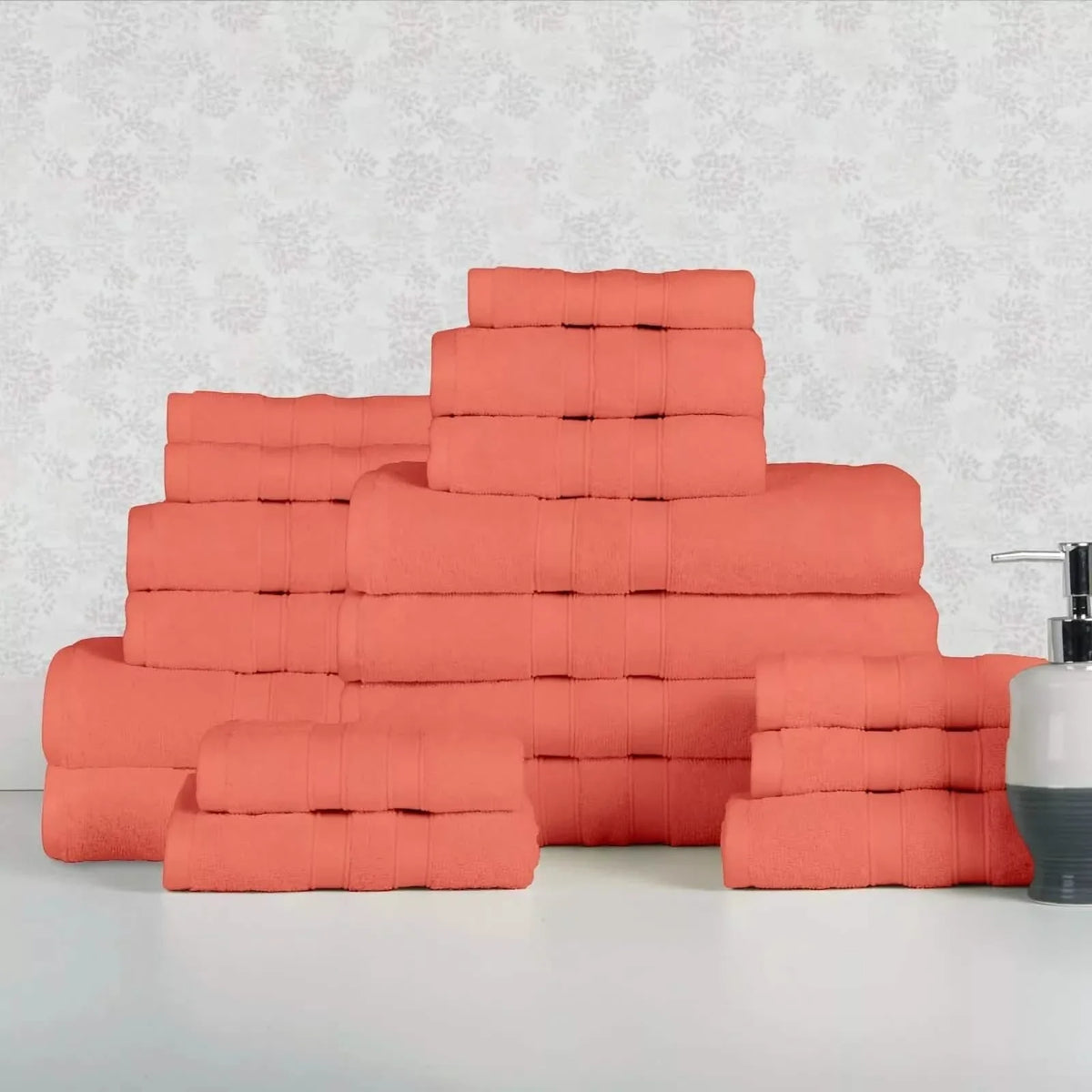 18-Piece Set: Bibb Home `Egyptian Cotton Towel Set-18-Piece Set: Bibb Home `Egyptian Cotton Towel Set