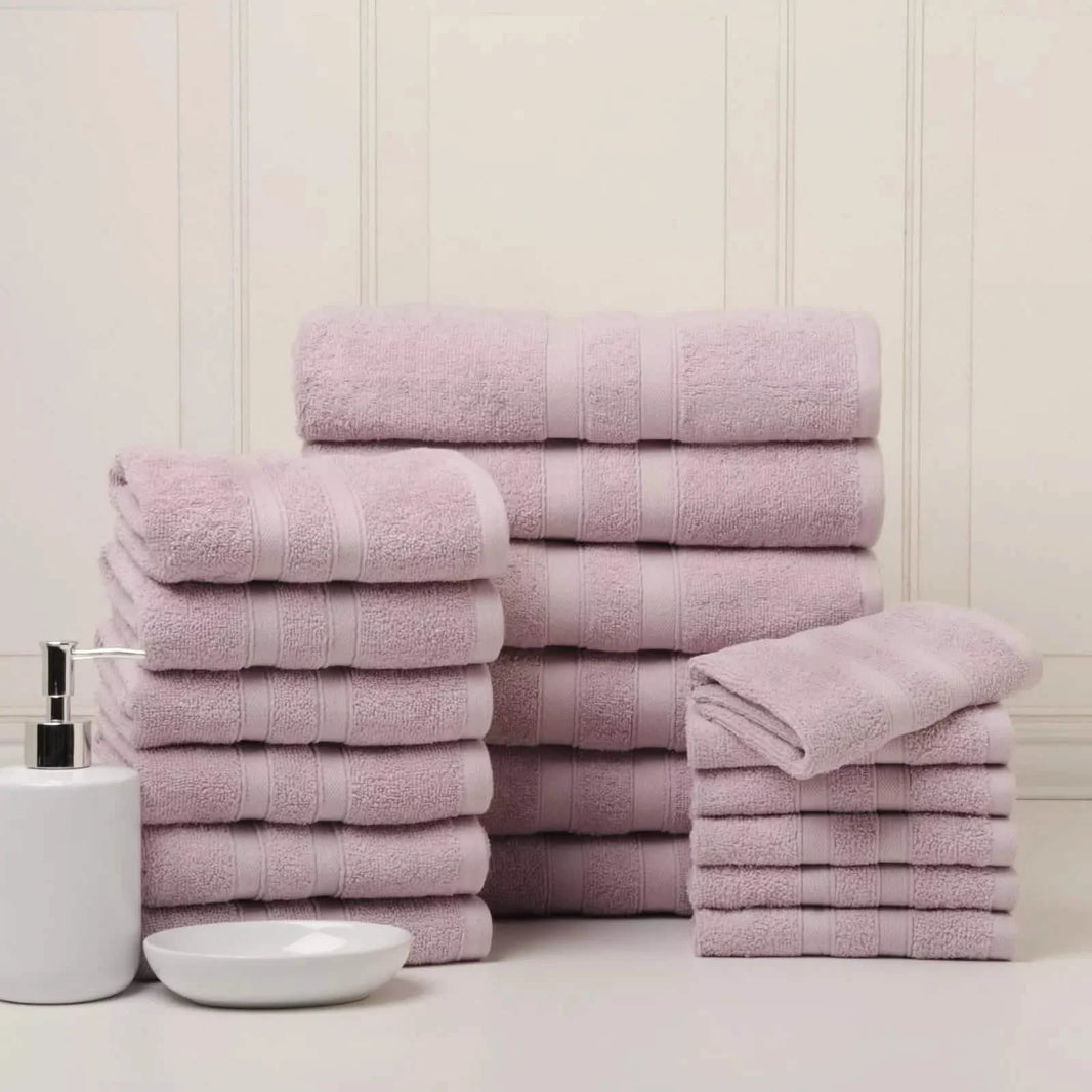 18-Piece Set: Bibb Home `Egyptian Cotton Towel Set-18-Piece Set: Bibb Home `Egyptian Cotton Towel Set