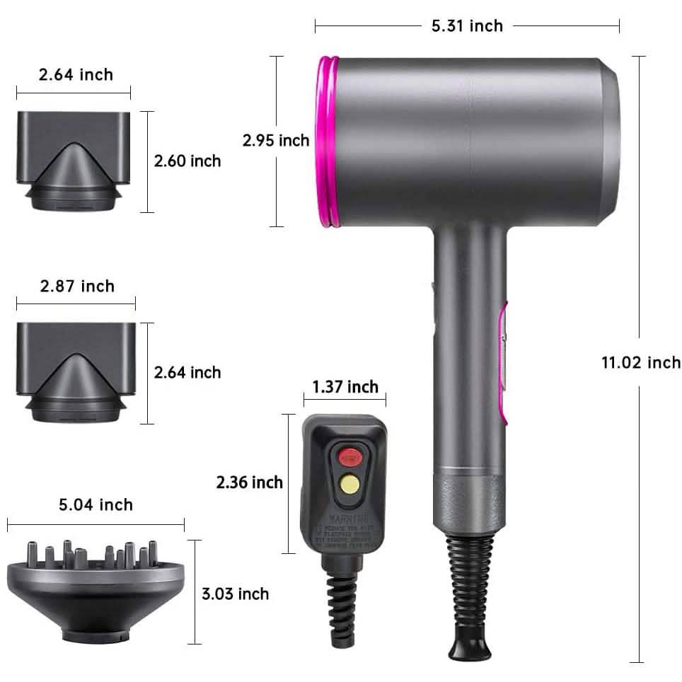 1800W Professional Hair Dryer with Diffuser Ionic Conditioning-1800W Professional Hair Dryer with Diffuser Ionic Conditioning