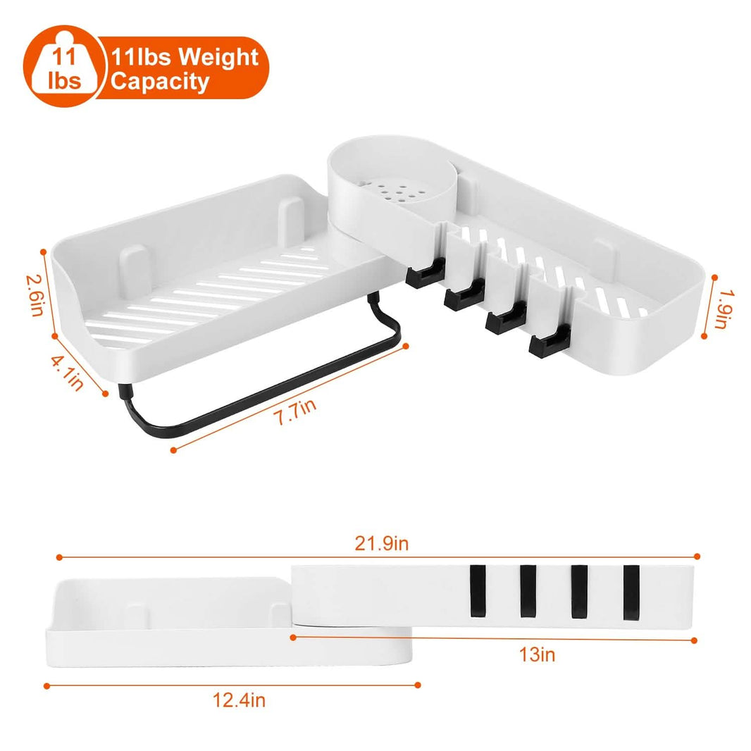 180° Rotatable Bathroom Corner Caddy Shelf-180° Rotatable Bathroom Corner Caddy Shelf