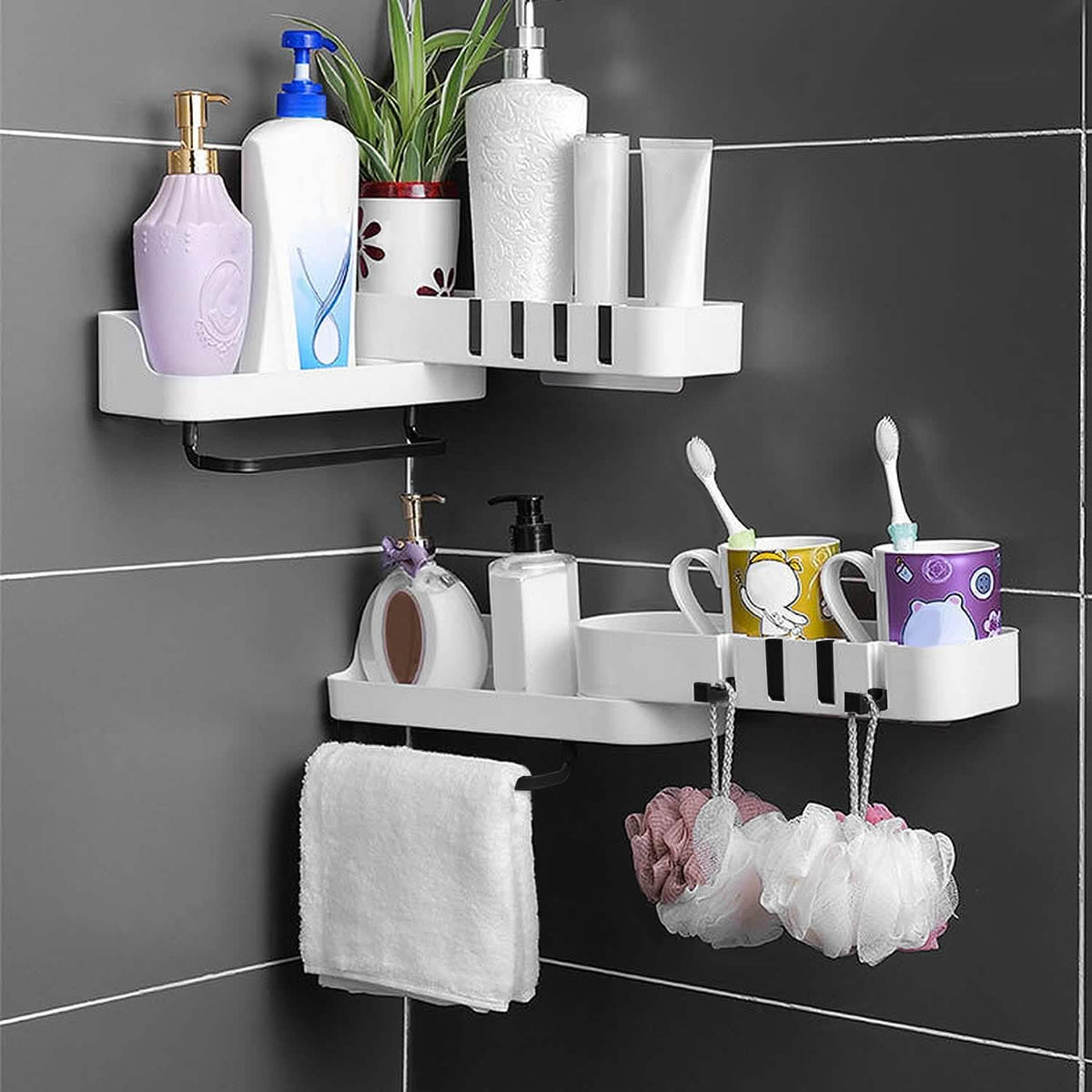 180° Rotatable Bathroom Corner Caddy Shelf-180° Rotatable Bathroom Corner Caddy Shelf
