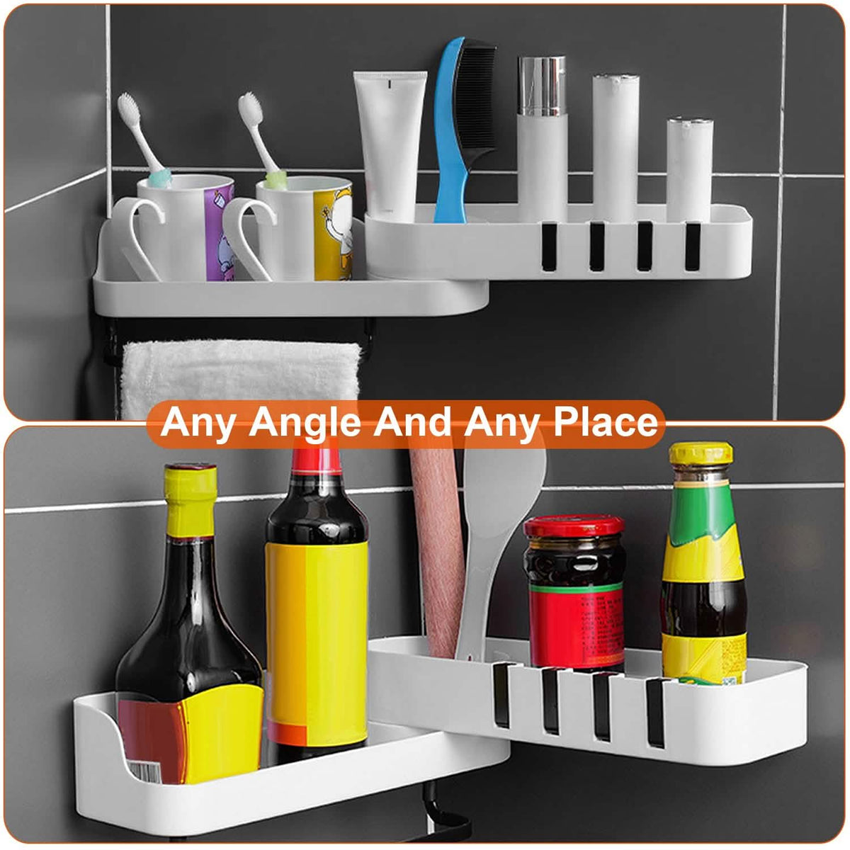 180° Rotatable Bathroom Corner Caddy Shelf-180° Rotatable Bathroom Corner Caddy Shelf