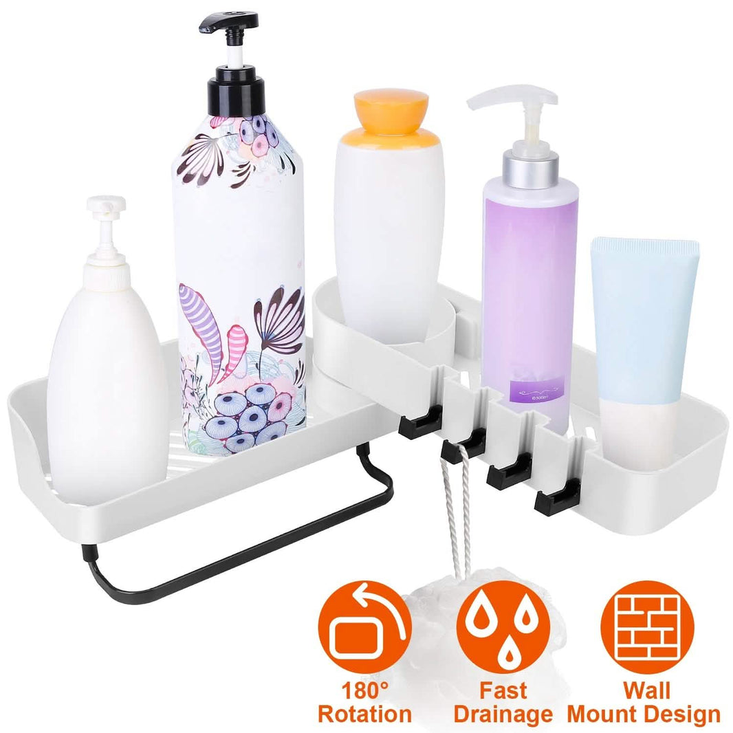 180° Rotatable Bathroom Corner Caddy Shelf-180° Rotatable Bathroom Corner Caddy Shelf