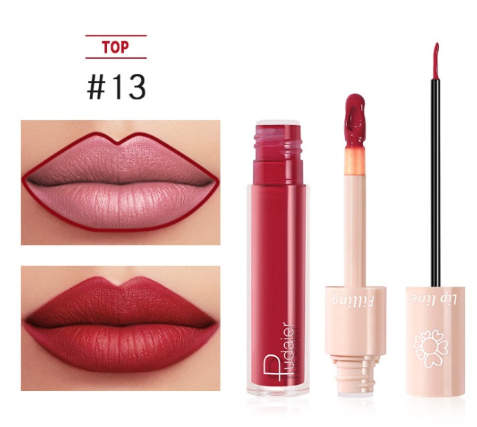 Pudaier Dual Lipstick Lip Gloss Liquid Lipstick-8d45800b15d19ec404b43f30372d26fa