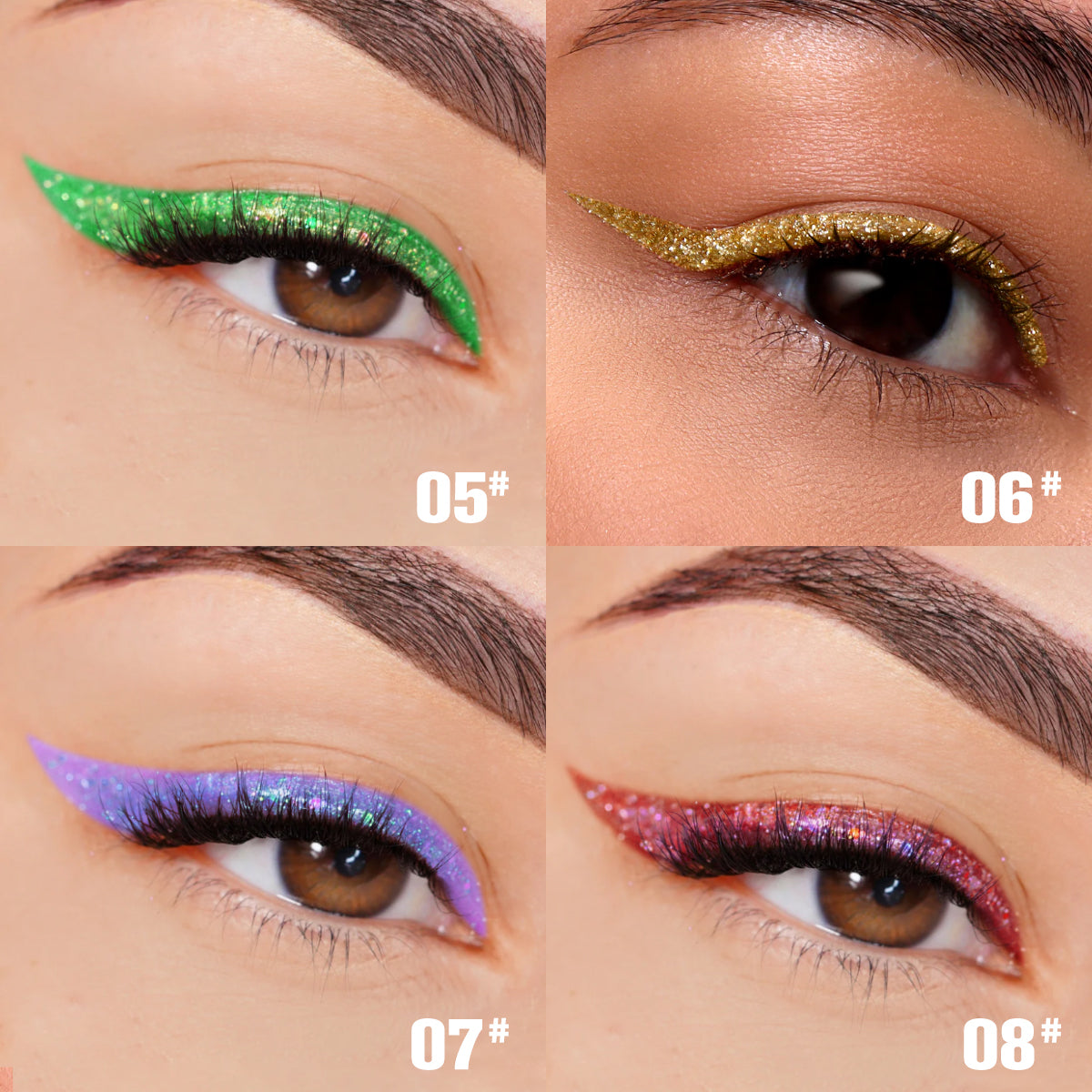 PHOFAY Liquid Glitter Eyeliner Set-92aeca7850a299f6922bd127e09e71a3