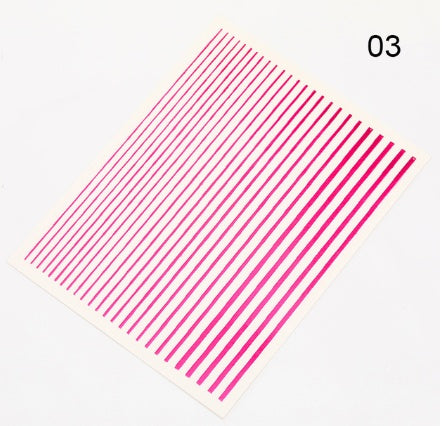 Nail art fluorescent line adhesive stickers-d6a79dfe966cb5cfaa106feb789f6f48
