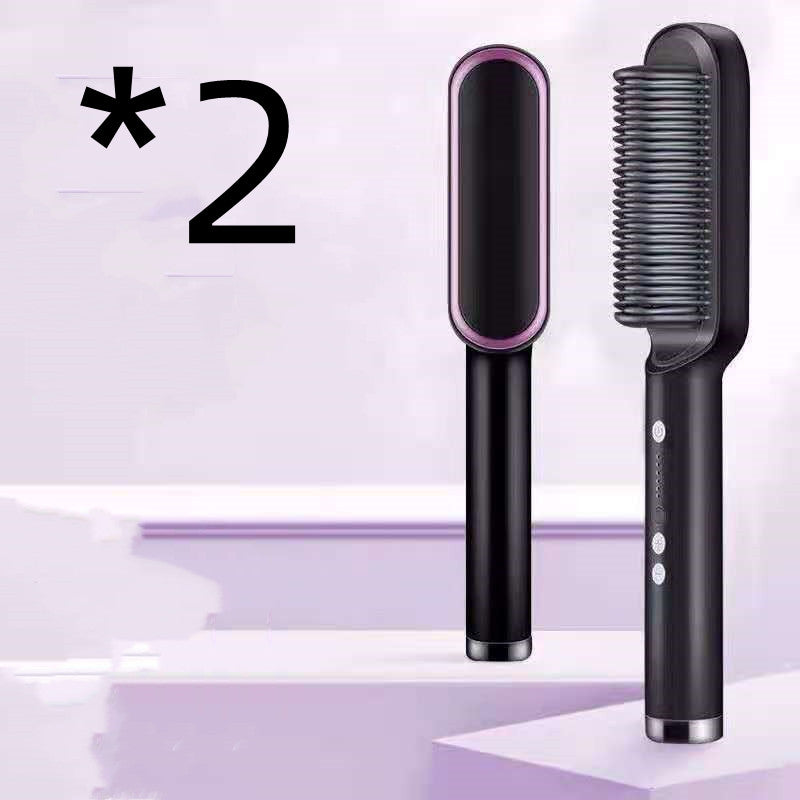 New 2 In 1 Hair Straightener Hot Comb Negative Ion Curling Tong Dual-purpose Electric Hair Brush-53d1cf392b7c381f86c1c142da7cbfbd