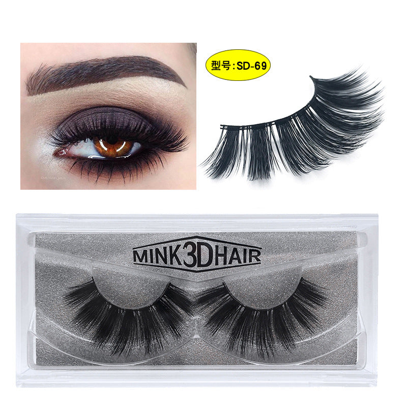 SD exaggerated mink eyelashes 3D stereo 25 dense false eyelashes-846d32234530118baee52770223c2008