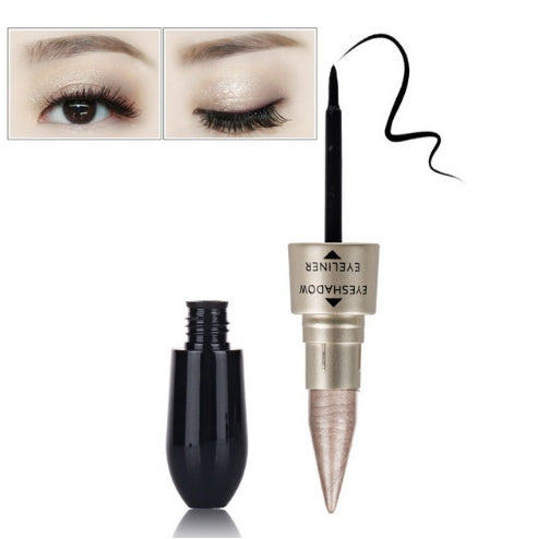 Double head six color eyeshadow black eyeliner-84aab956ba1a6dac6602f3dd246207b6